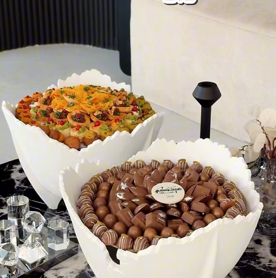 الصينيه الخشبيه البيضاء  شوكلت موالح