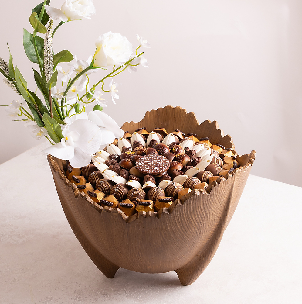 صينيه المناسبات الخشبيه شوكلت