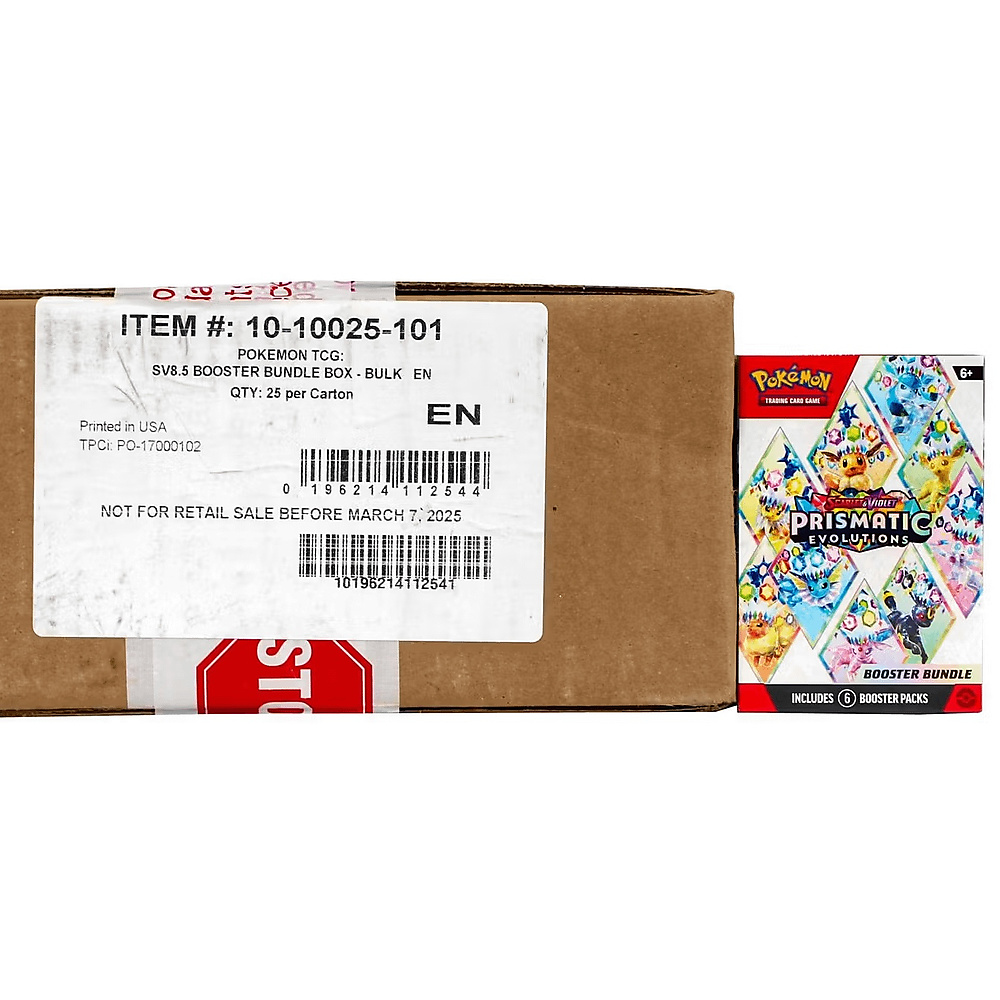 Prismatic evolutions booster bundle x25 - sealed case