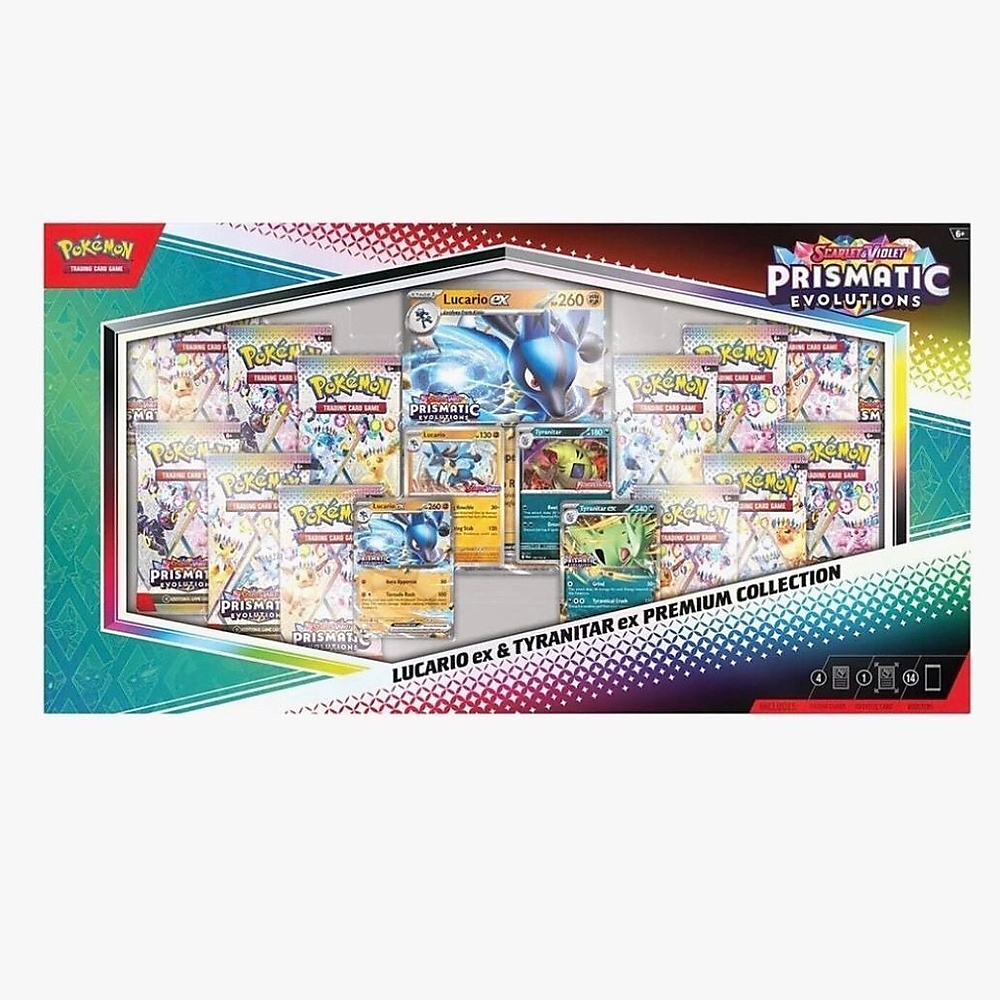 Prismatic evolutions lucario ex & TYRANITAR ex PREMIUM COLLECTION