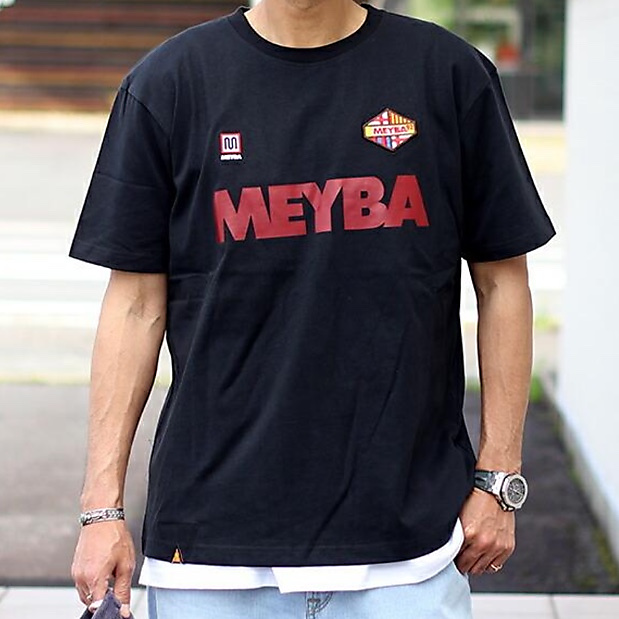 Meyba Training Tee - (Red & Blue) on Black