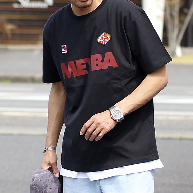 Meyba Training Tee - (Red & Blue) on Black