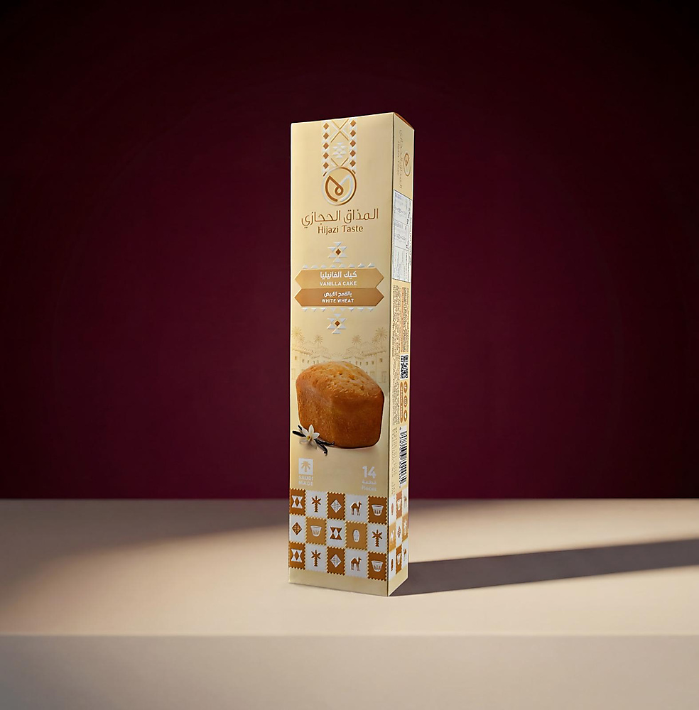 Vanilla cake with white wheat, 14 pieces, Hijazi taste