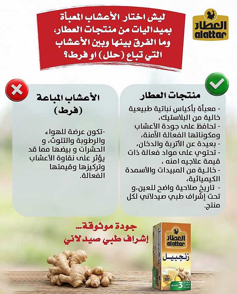 زنجبيل 20 كيس العطار
