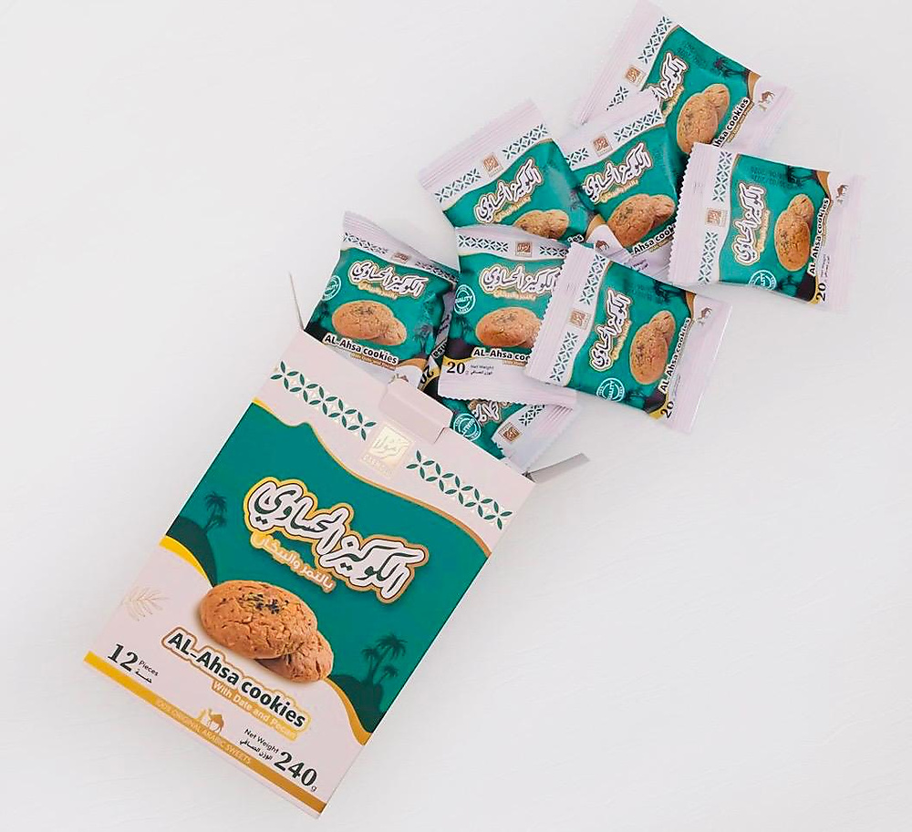 Al-Ahsa mini date and pecan cookies, 12 pieces, Karamula