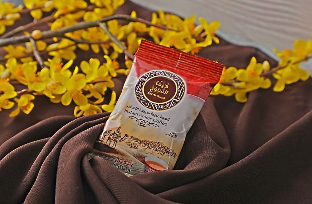 Instant Arabic coffee with saffron, 10 servings, how the sheikhs like it