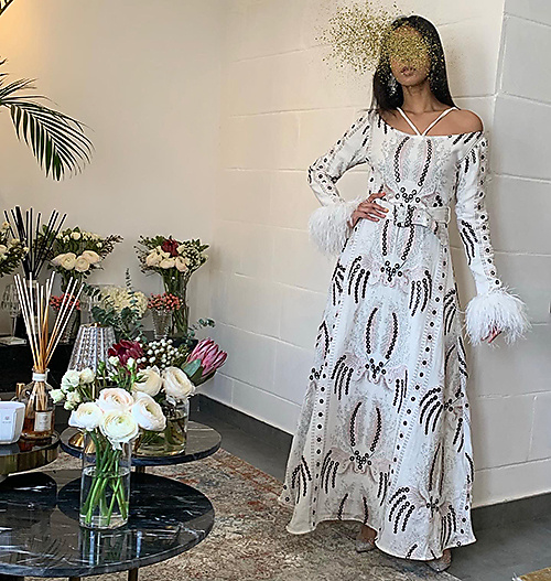 White Embroidery Kaftan
