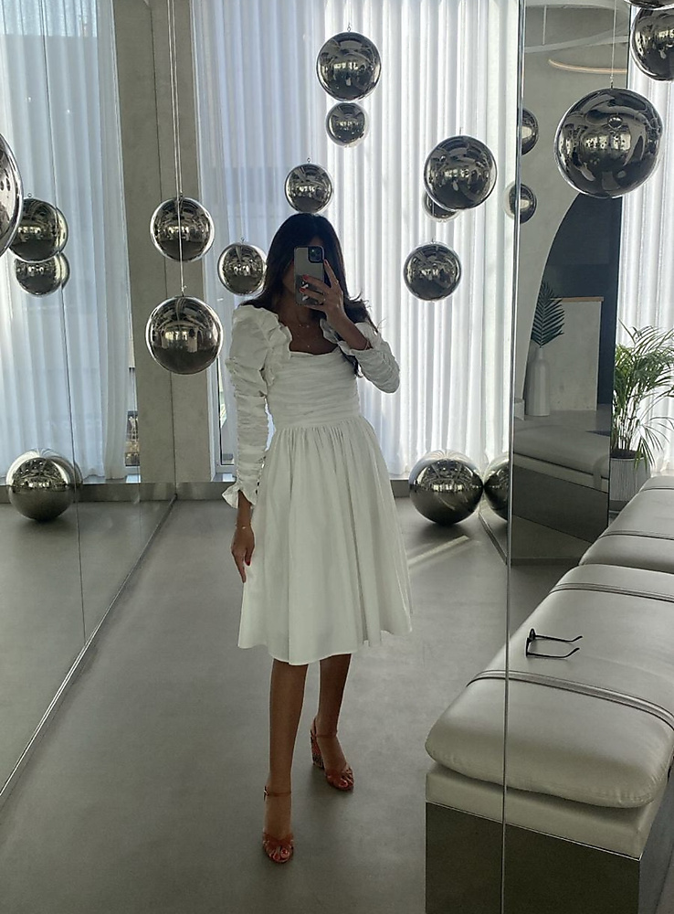 WHITE BARBIE DRESS