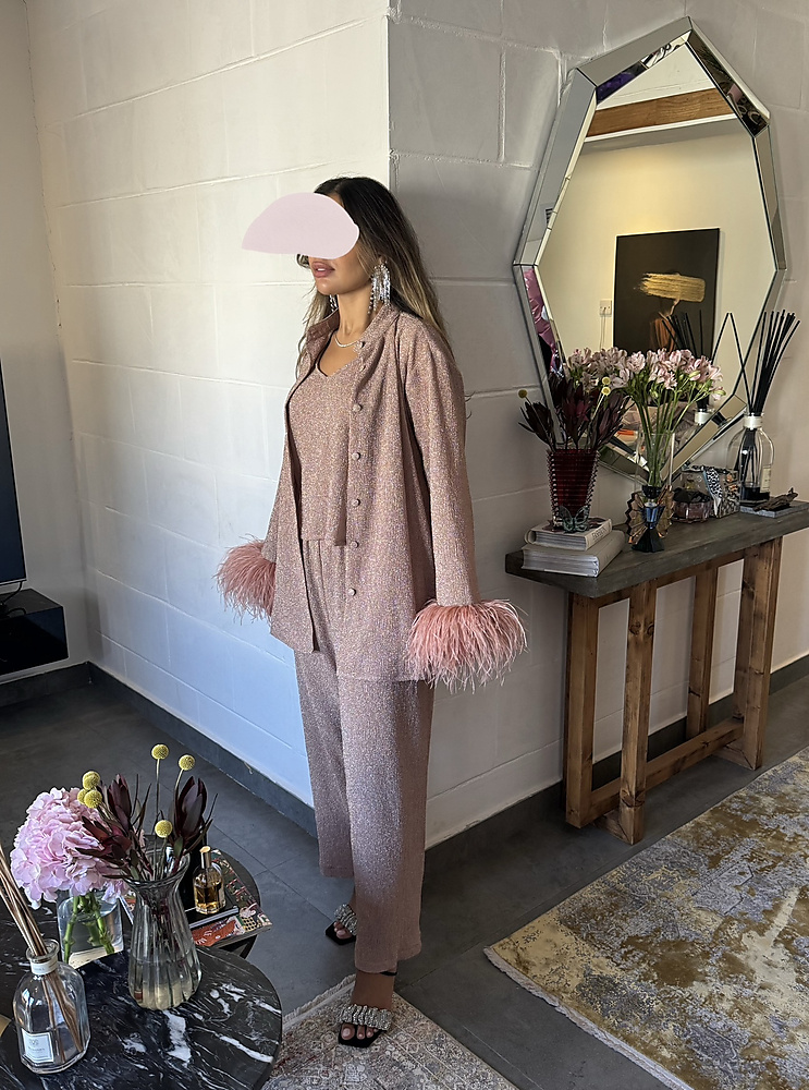 metalic top with pant