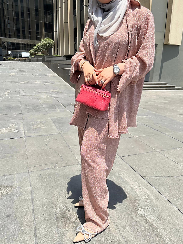 METALLIC ROSE PLAIN