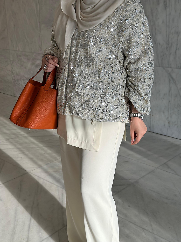 BOMBER GLITTERY JACKET