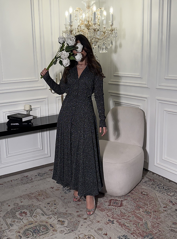 GREY SHIMMER DRESS