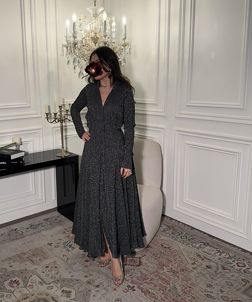 GREY SHIMMER DRESS