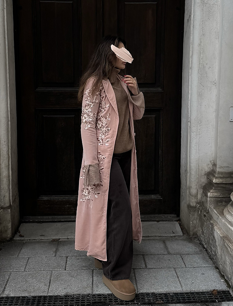 velvet sakura blazer