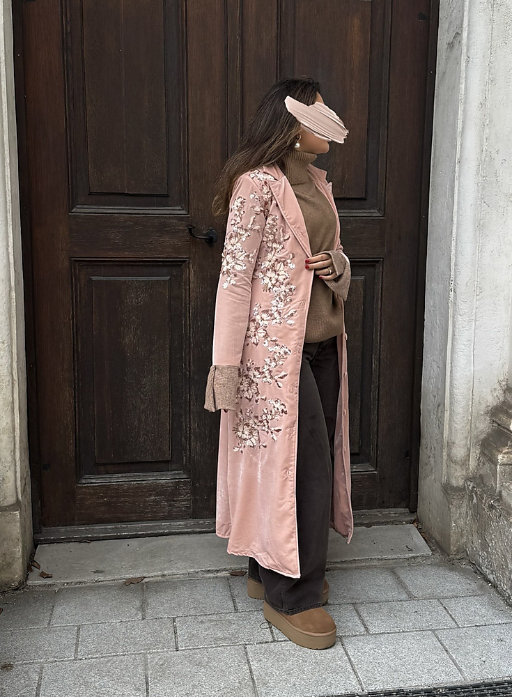 velvet sakura blazer