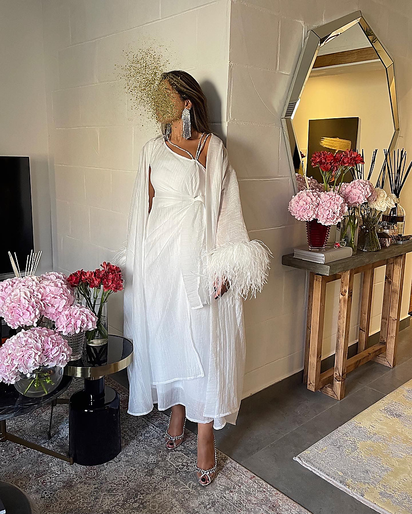 White Feather Dress