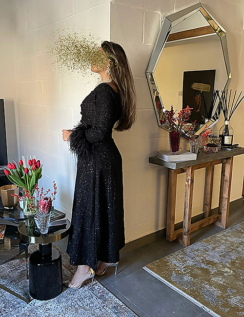 Sparkling Black Party Dress