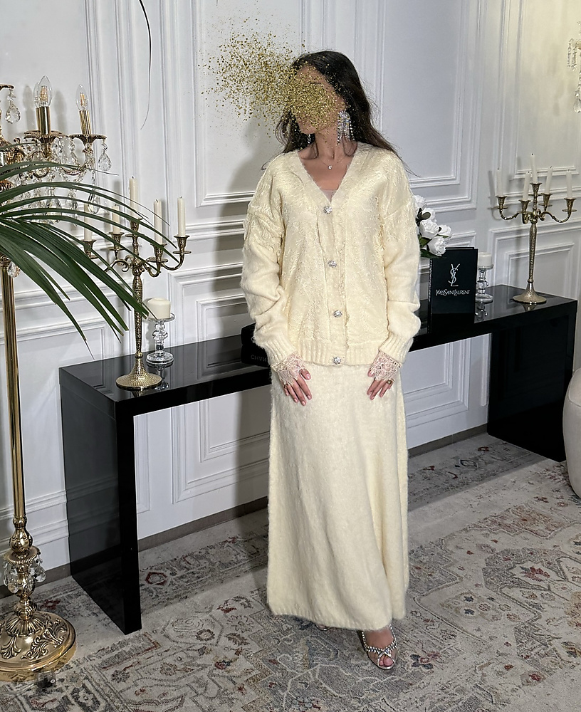 wool offwhite set