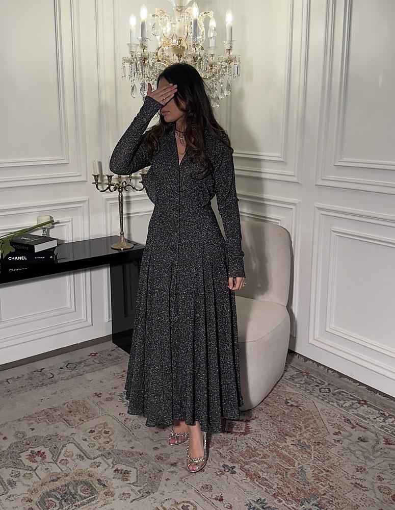 GREY SHIMMER DRESS