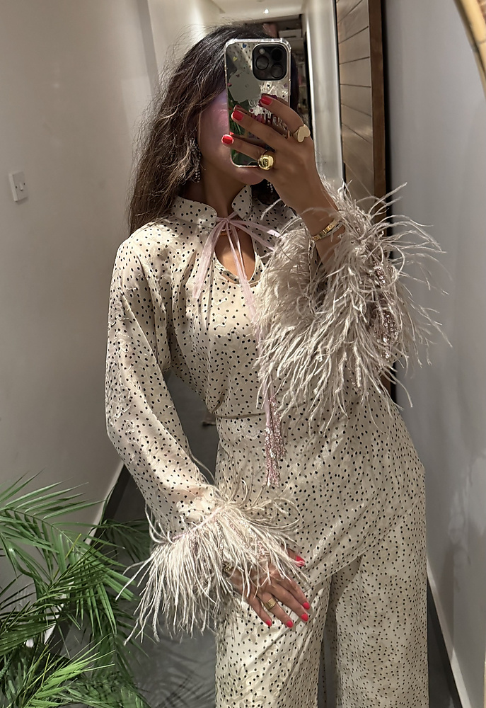baby pink polka dot