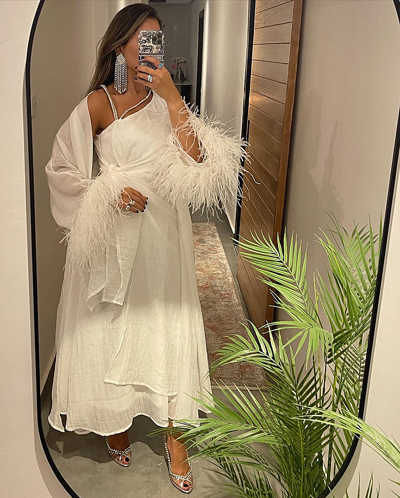 White Feather Dress