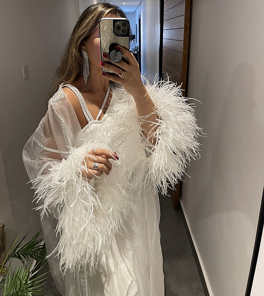 WHITE WITH SILVER MIROR