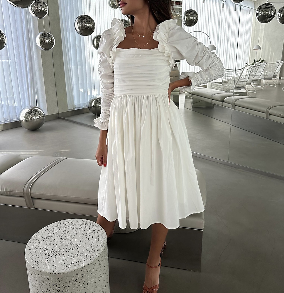 WHITE BARBIE DRESS