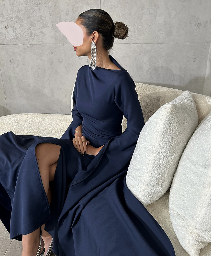 NAVY  WITH VELVET