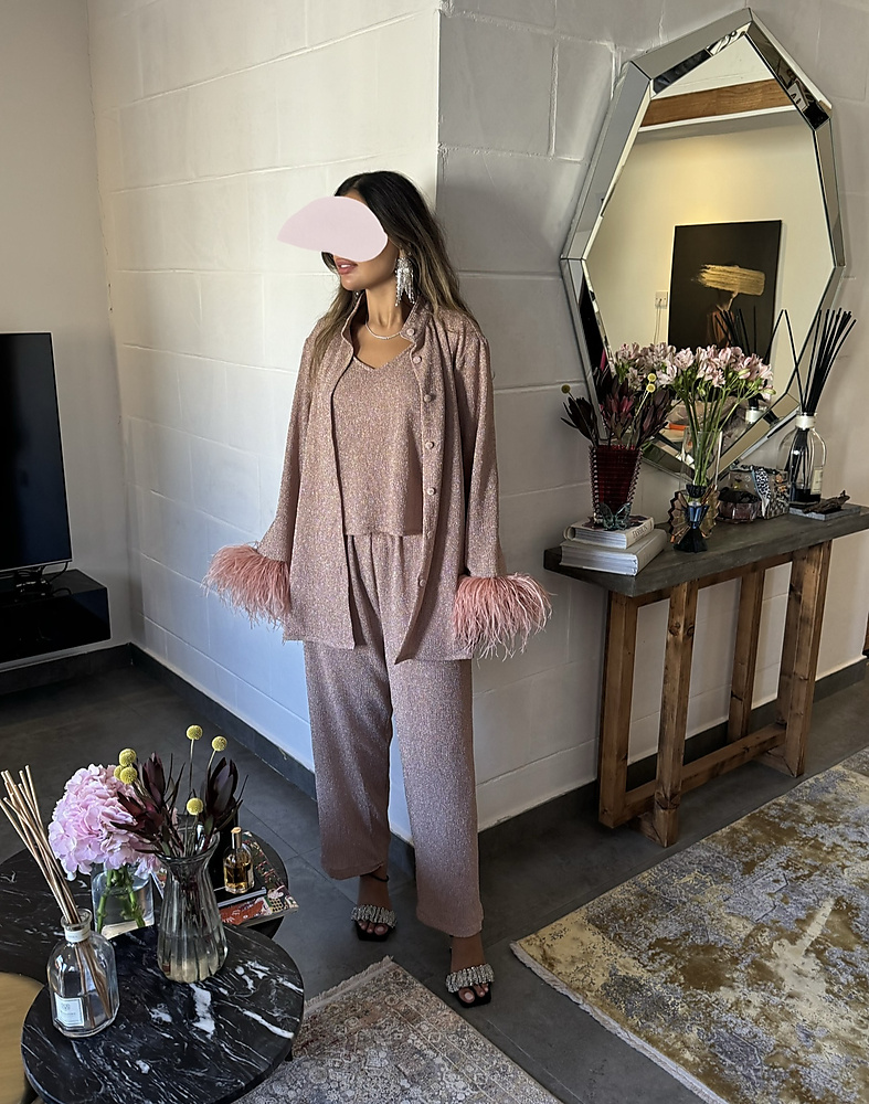 metalic top with pant