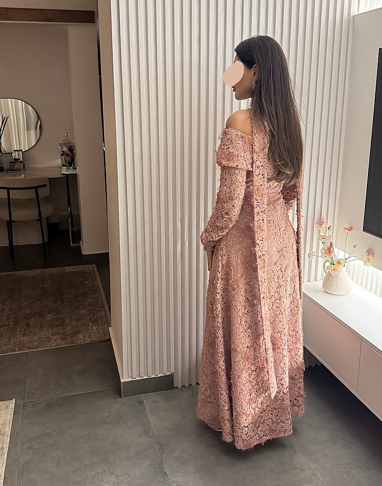 Butter Peach dantel dress
