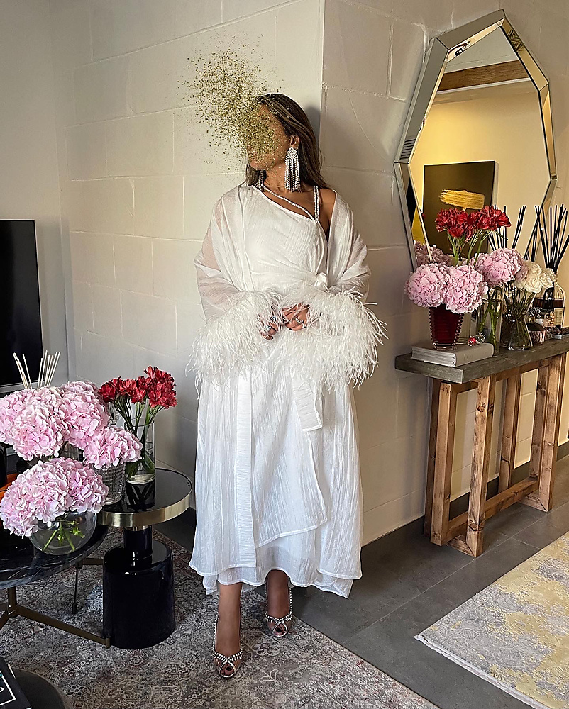 White Feather Dress