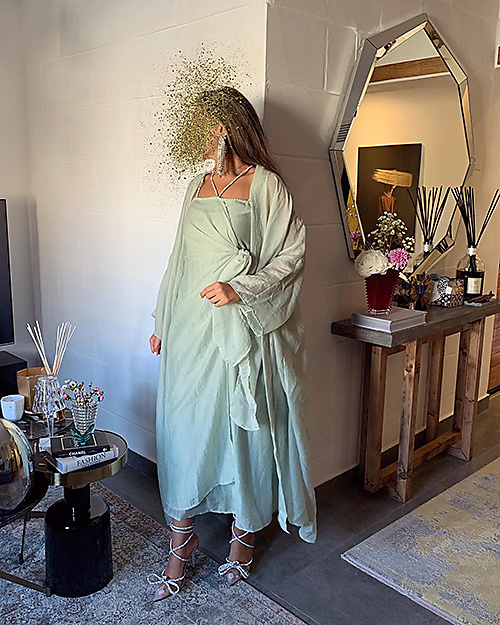 Green Feather Dress