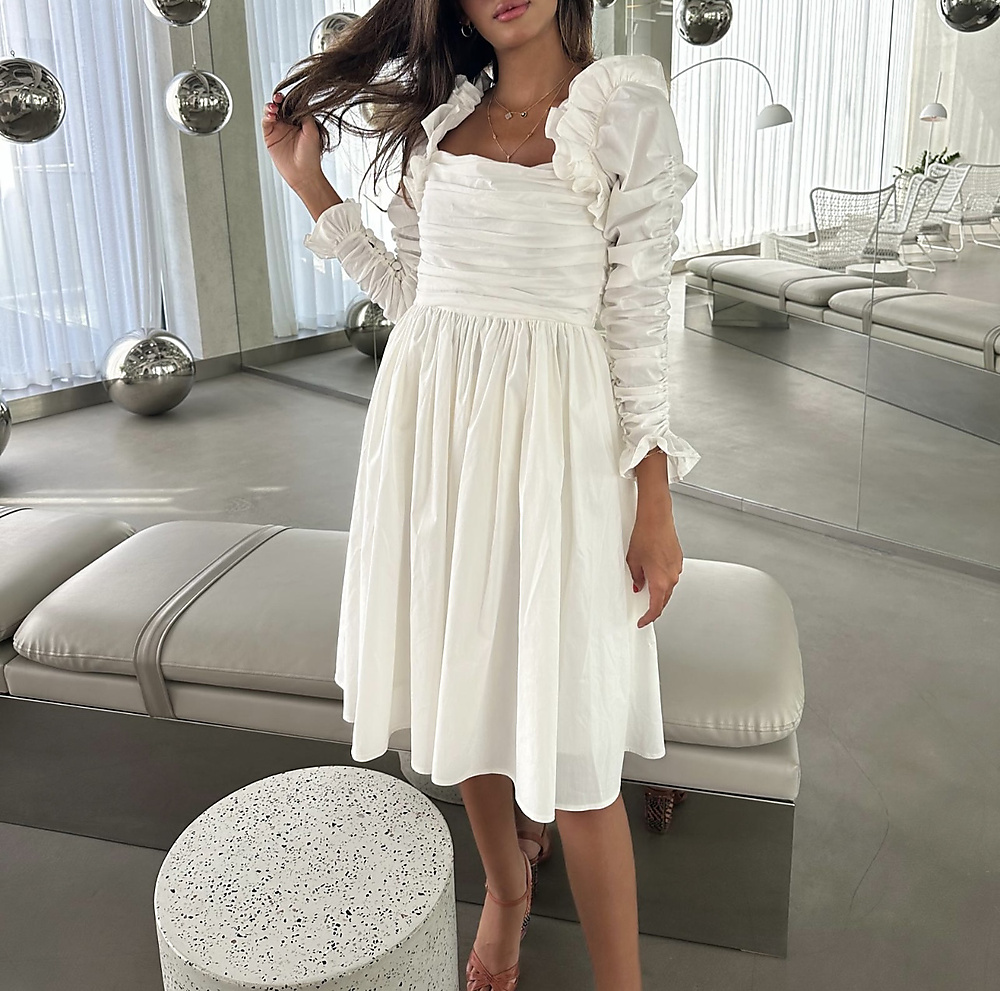 WHITE BARBIE DRESS