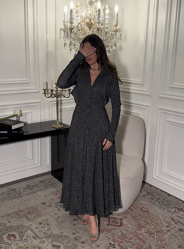 GREY SHIMMER DRESS