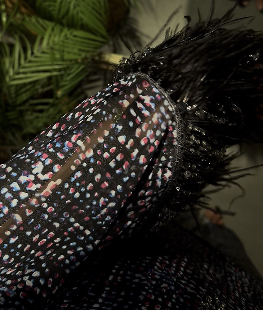 Black polka dot
