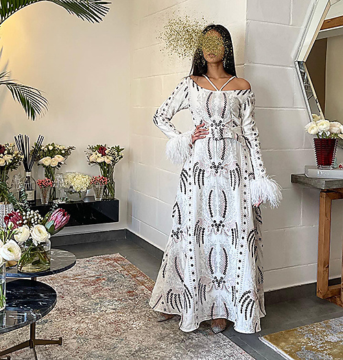 White Embroidery Kaftan