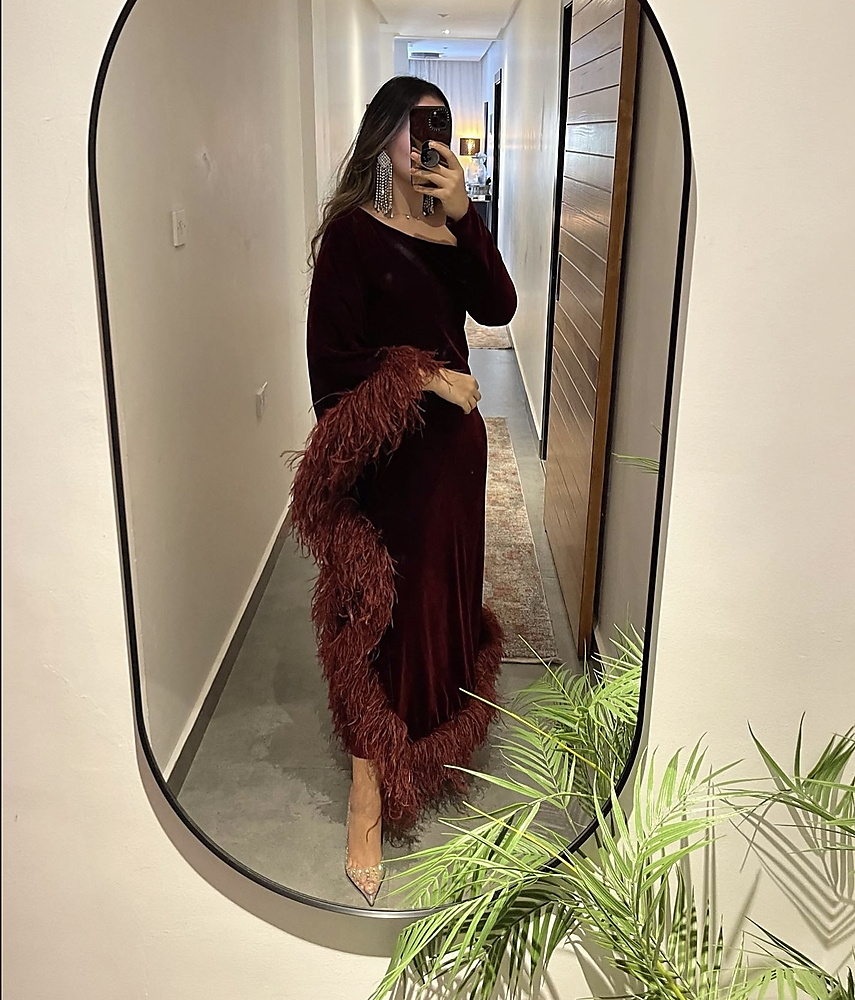 BURGANDY FEATHER