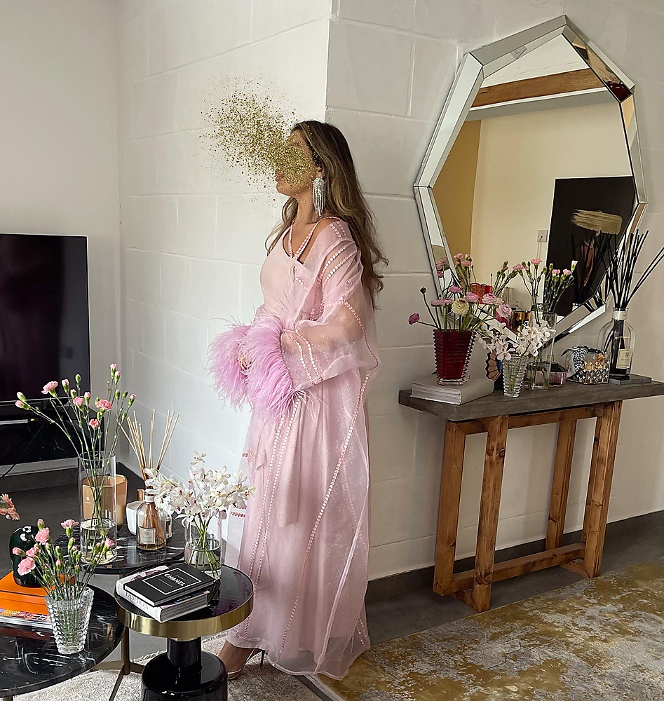 PINK WITH MIROR MAT