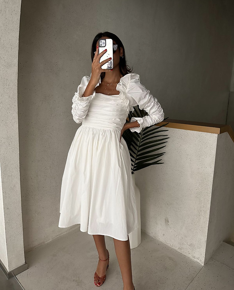 WHITE BARBIE DRESS