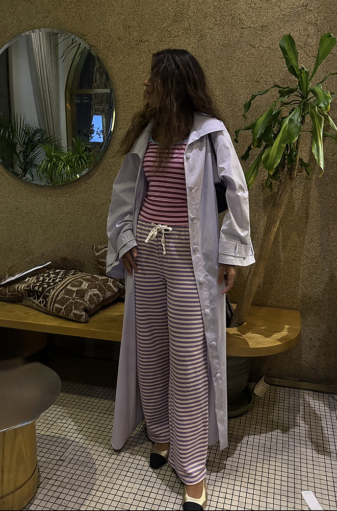 PURPLE TRENCH COAT