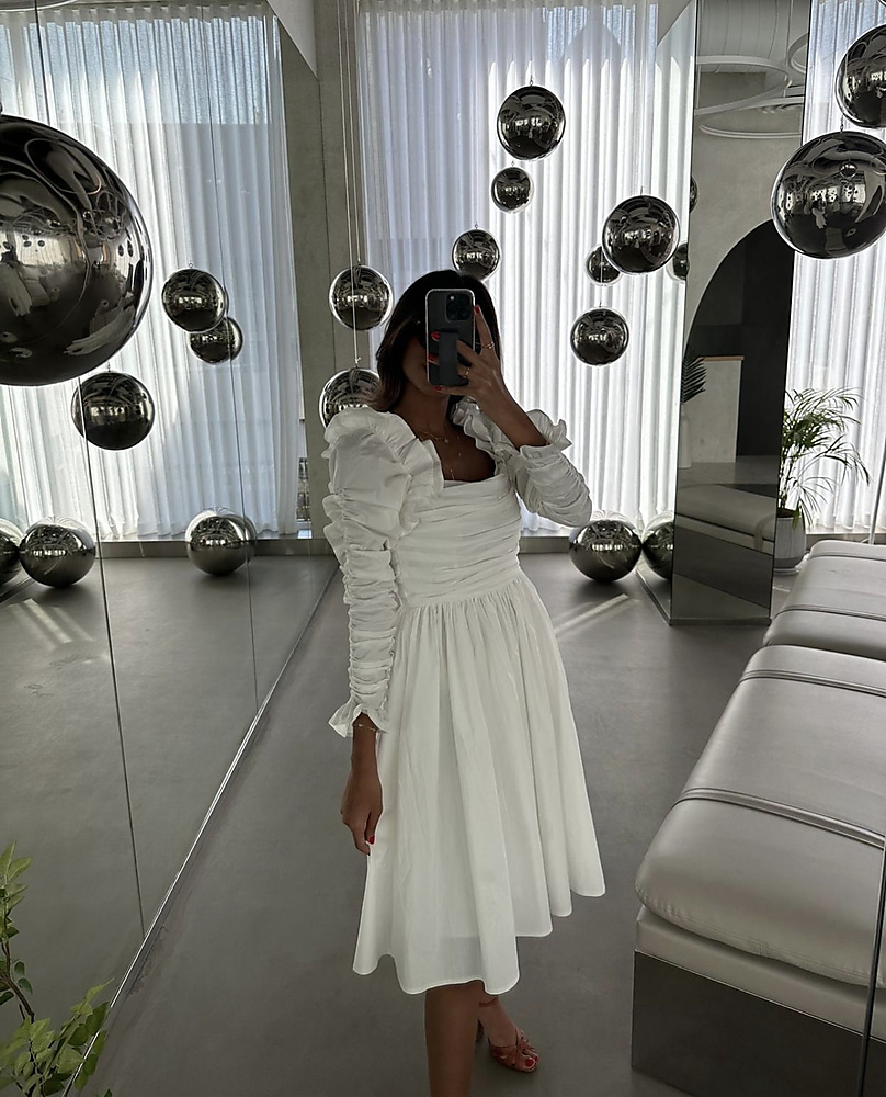 WHITE BARBIE DRESS