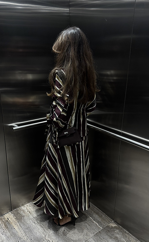 STRIPED maroon