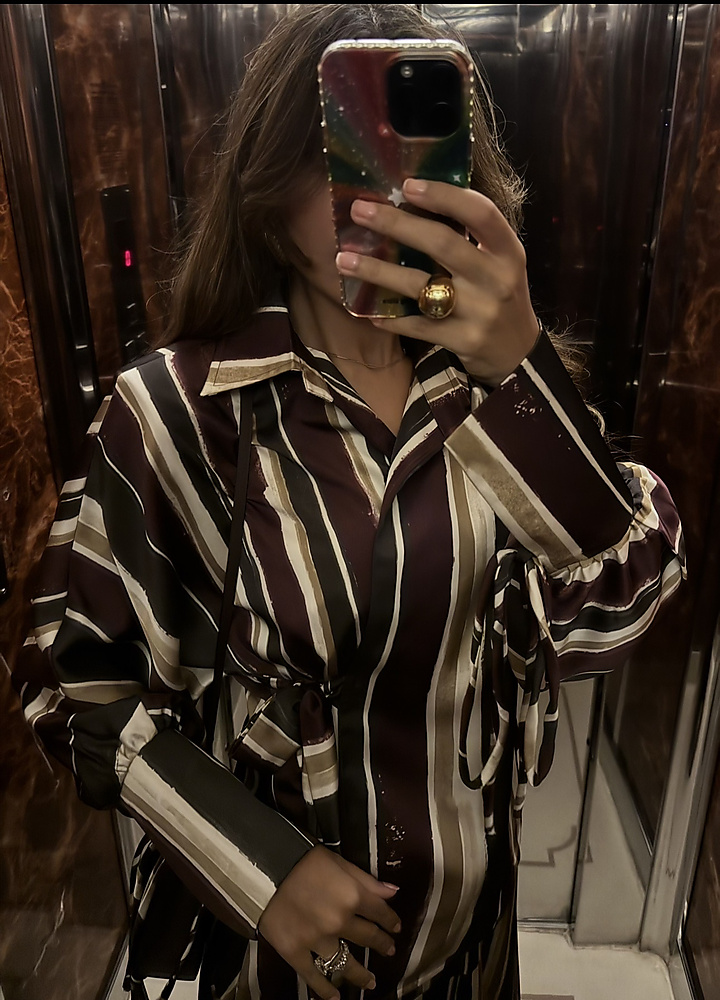STRIPED maroon