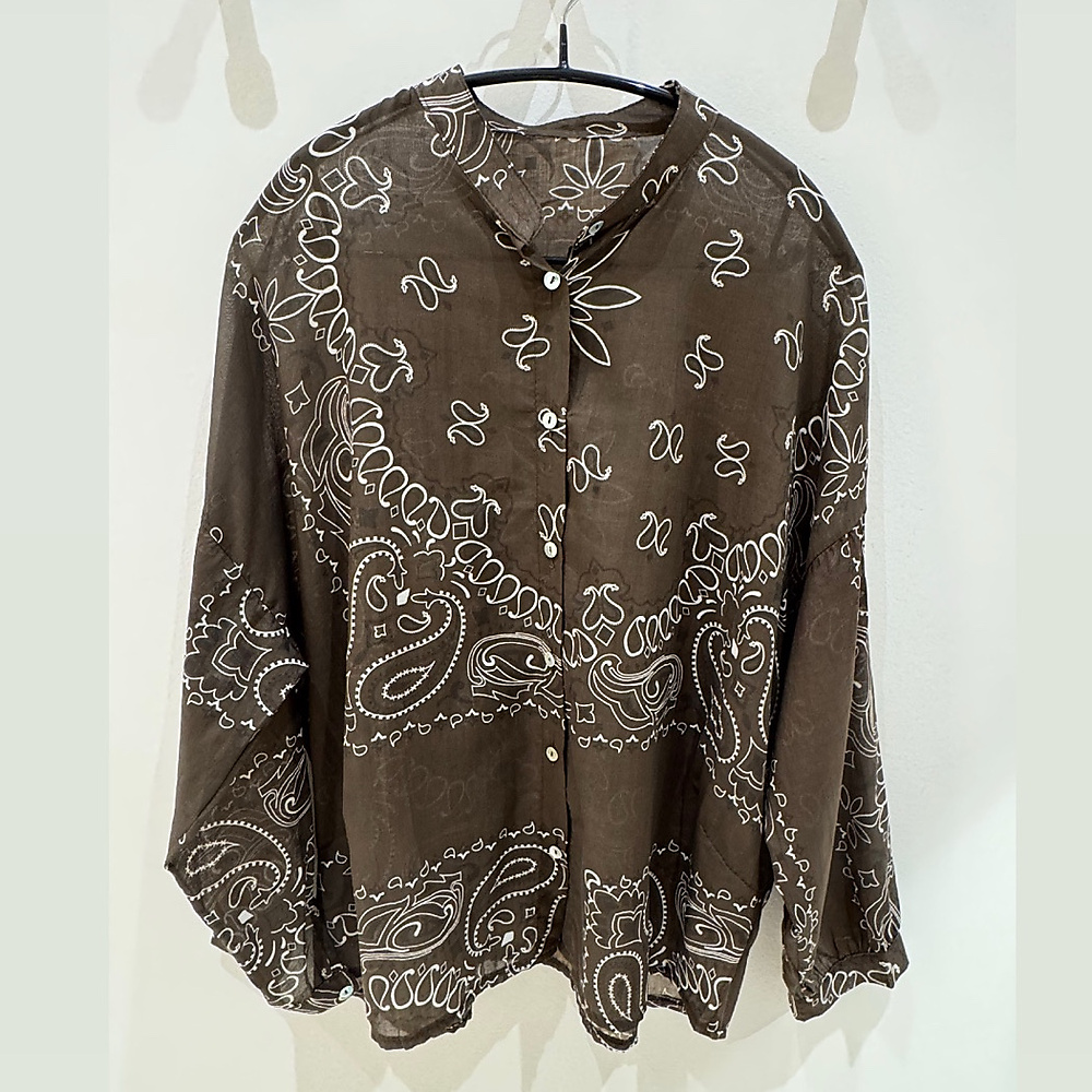 Bandana Cotton Shirt Brown