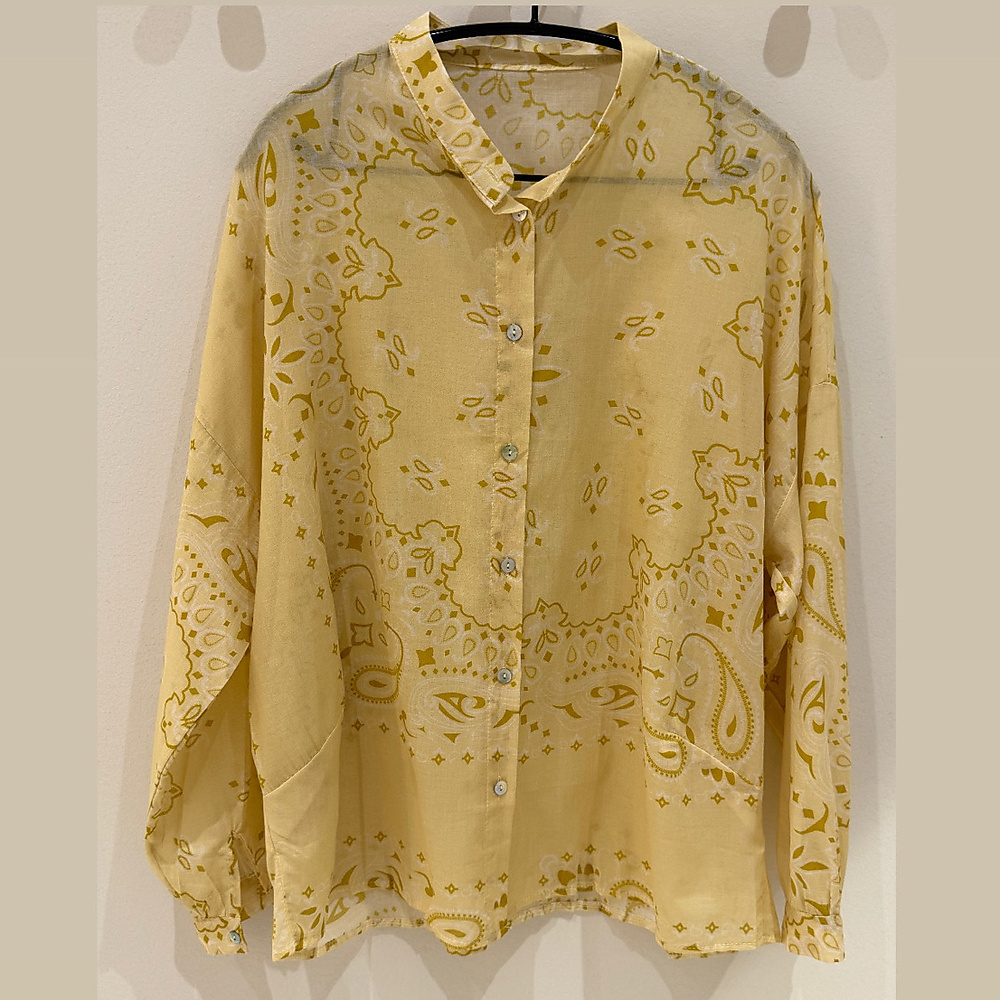 Bandana Cotton Shirt butter yellow