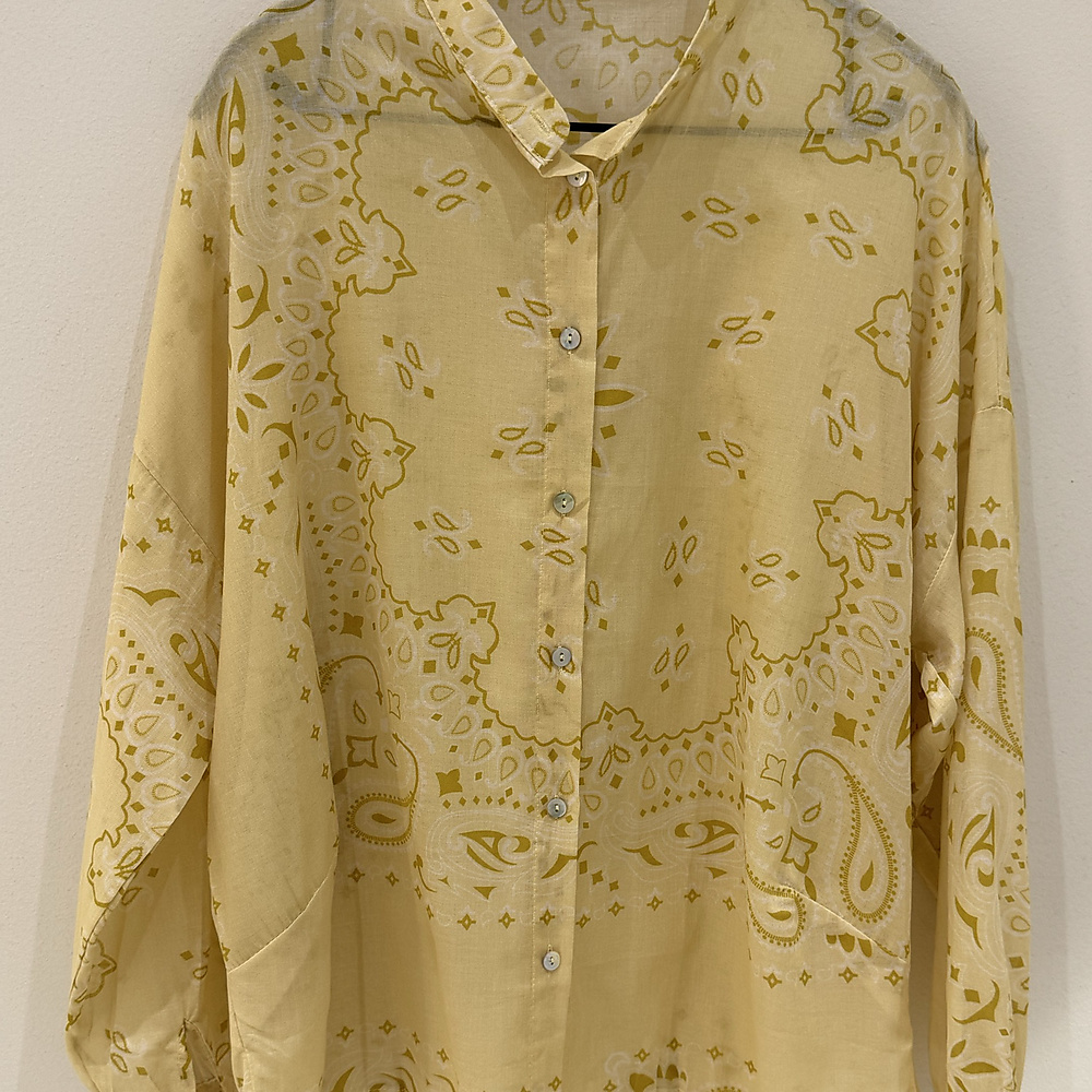 Bandana Cotton Shirt butter yellow