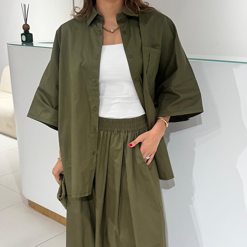 Cotton Set olive color
