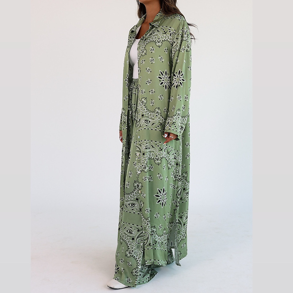 Bandana Silk Set Olive Green ( Free Size )