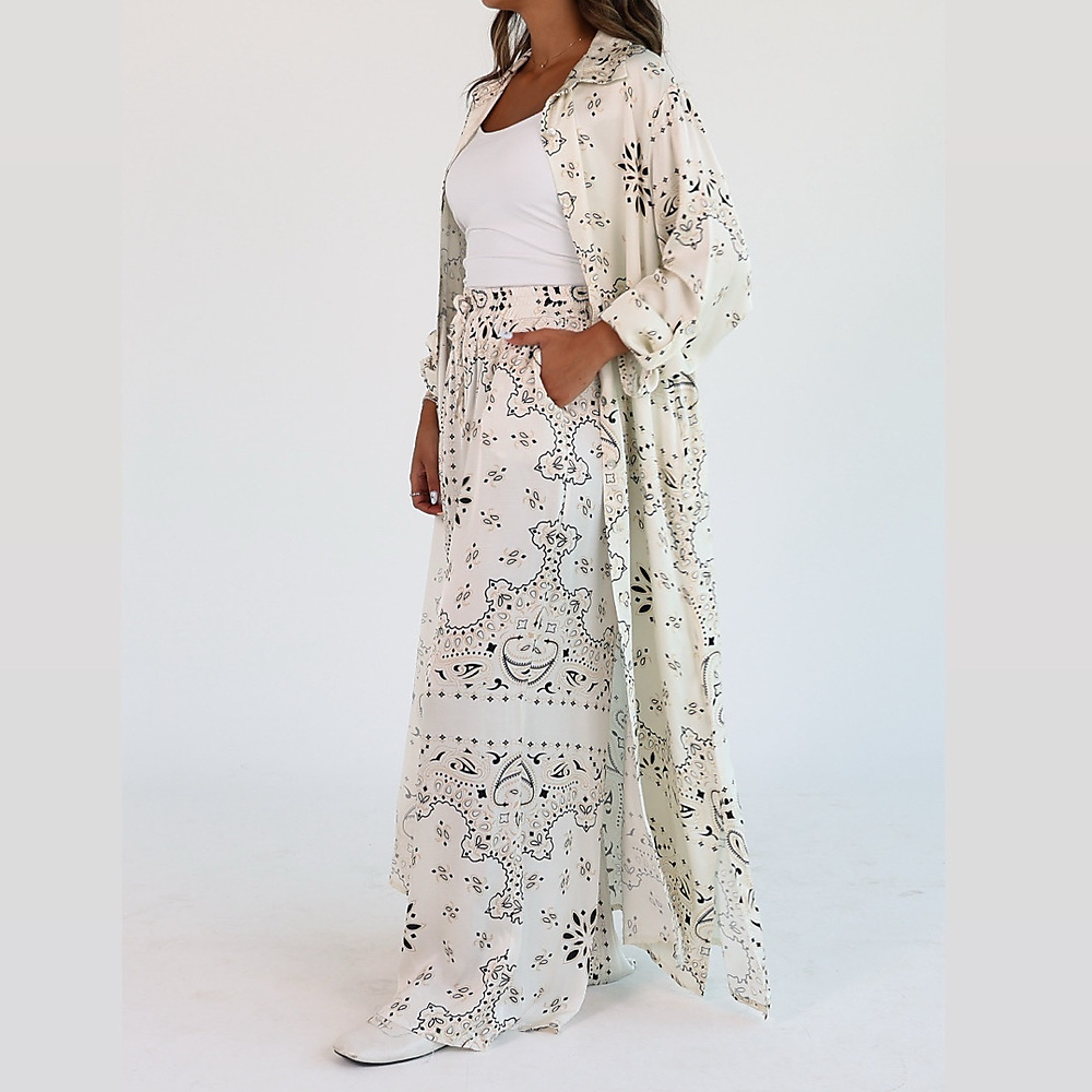 Bandana Silk Set Off White ( Free Size )