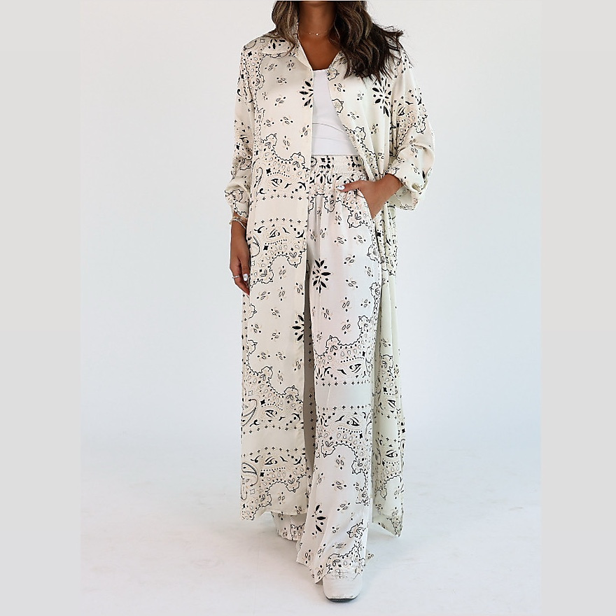 Bandana Silk Set Off White ( Free Size )